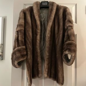 Mink Stole/Cape With Sleeves